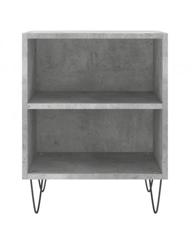 Comodini 2 pz Grigio Cemento 40x30x50 cm in Legno Multistrato