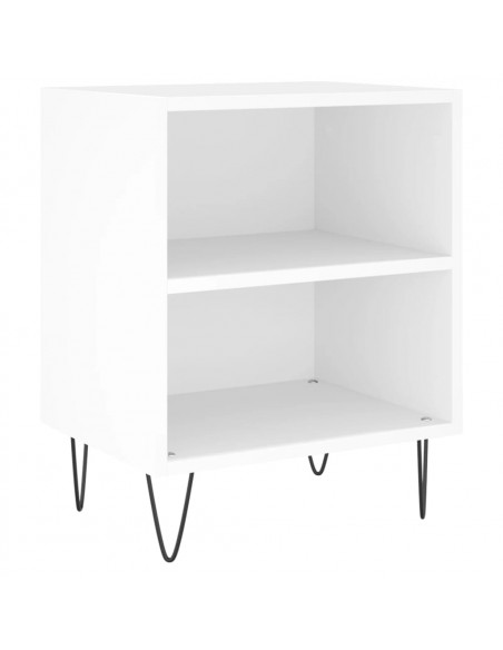Comodini 2 pz Bianchi 40x30x50 cm in Legno Multistrato
