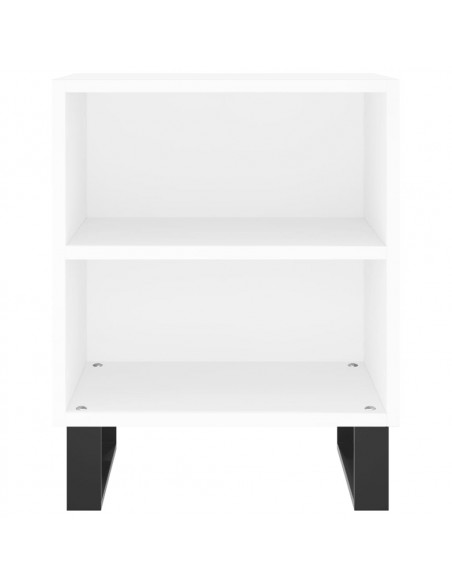 Comodini 2 pz Bianchi 40x30x50 cm in Legno Multistrato