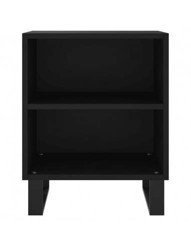 Comodino Nero 40x30x50 cm in Legno Multistrato