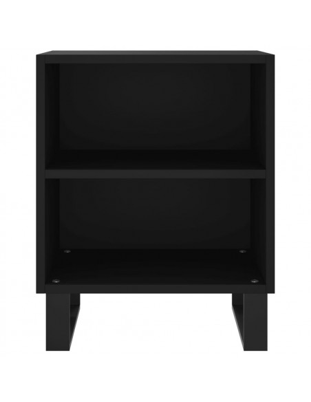 Comodino Nero 40x30x50 cm in Legno Multistrato