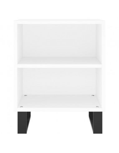 Comodino Bianco 40x30x50 cm in Legno Multistrato