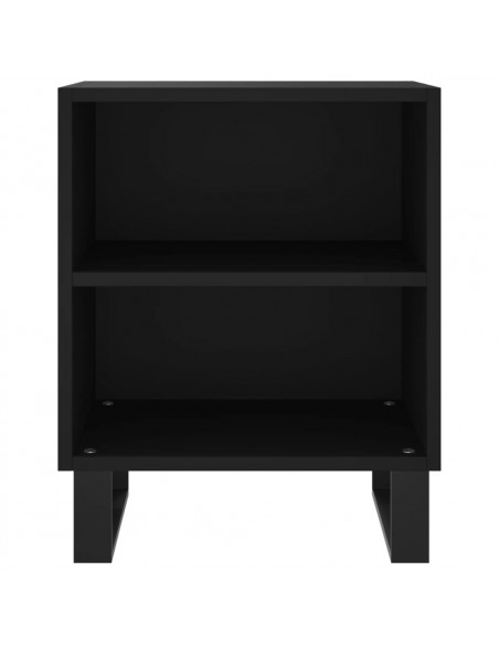 Comodini 2 pz Neri 40x30x50 cm in Legno Multistrato