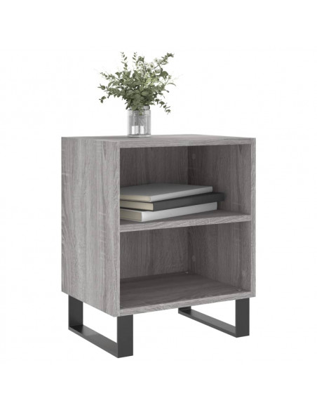Comodini Grigio Sonoma 2 pz 40x30x50 cm in Legno Multistrato