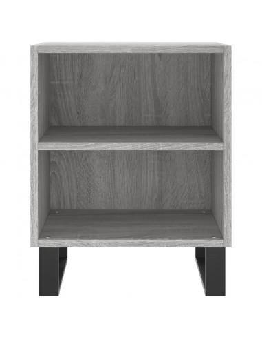 Comodini Grigio Sonoma 2 pz 40x30x50 cm in Legno Multistrato