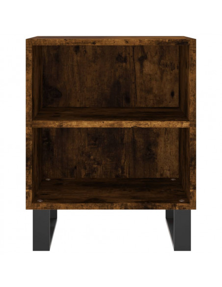 Comodini Rovere Fumo 2 pz 40x30x50 cm in Legno Multistrato