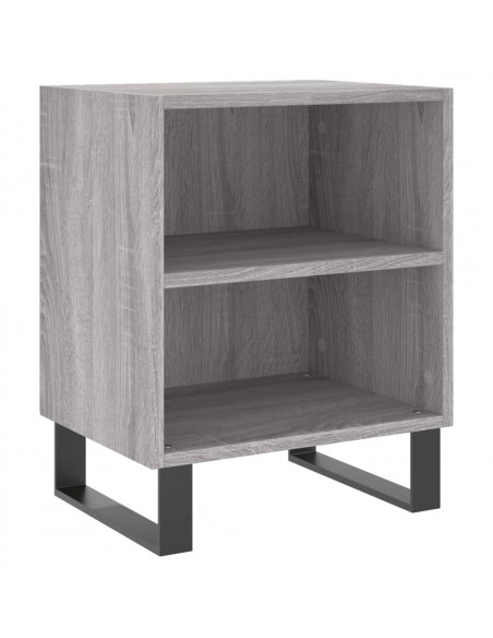 Comodino Grigio Sonoma 40x30x50 cm in Legno Multistrato