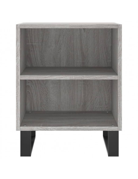 Comodino Grigio Sonoma 40x30x50 cm in Legno Multistrato