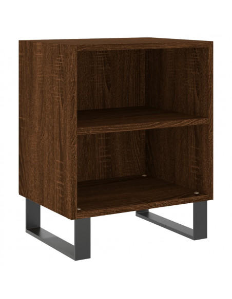 Comodini Rovere Marrone 2 pz 40x30x50 cm in Legno Multistrato