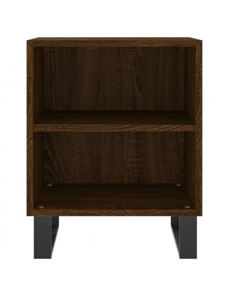 Comodini Rovere Marrone 2 pz 40x30x50 cm in Legno Multistrato