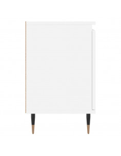 Comodini 2 pz Bianchi 40x30x50 cm in Legno Multistrato 2