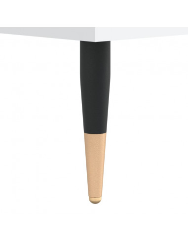 Comodini 2 pz Bianchi 40x30x50 cm in Legno Multistrato