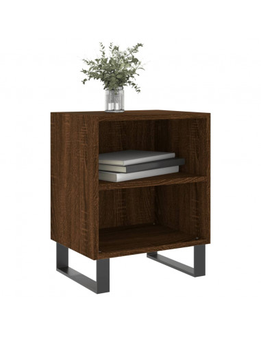 Comodino Rovere Marrone 40x30x50 cm in Legno Multistrato