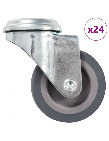 Ruote Girevoli con Foro per Bullone 24 pz 50 mm