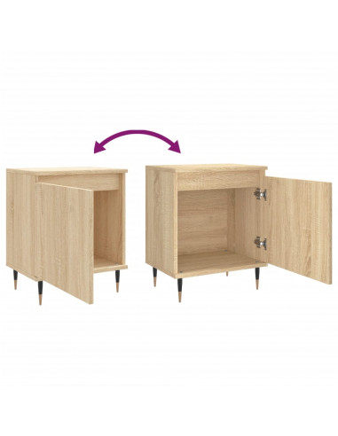 Comodini 2 pz Rovere Sonoma 40x30x50 cm in Legno Multistrato
