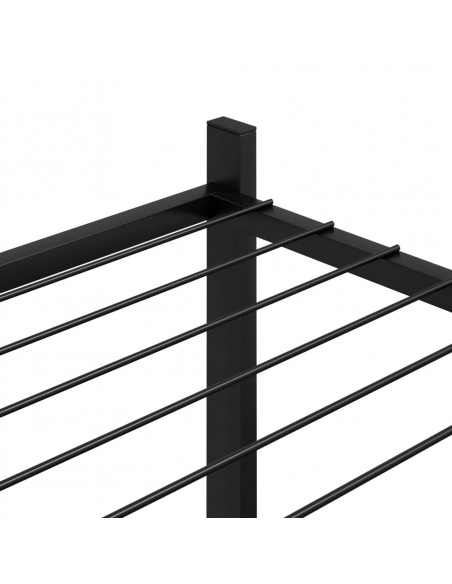 Portafiori con Ruote 83x25x83,5 cm Ferro Nero