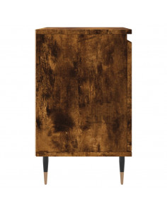 Comodini Rovere Fumo 2 pz 40x30x50 cm in Legno Multistrato 2