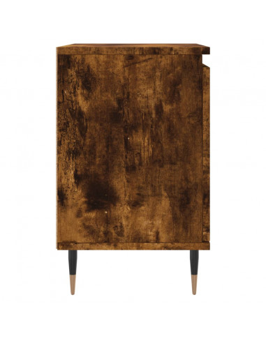 Comodini Rovere Fumo 2 pz 40x30x50 cm in Legno Multistrato