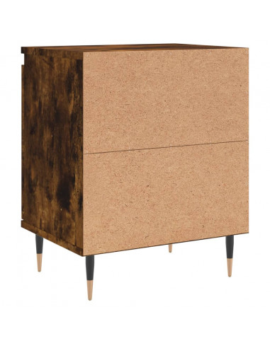 Comodini Rovere Fumo 2 pz 40x30x50 cm in Legno Multistrato
