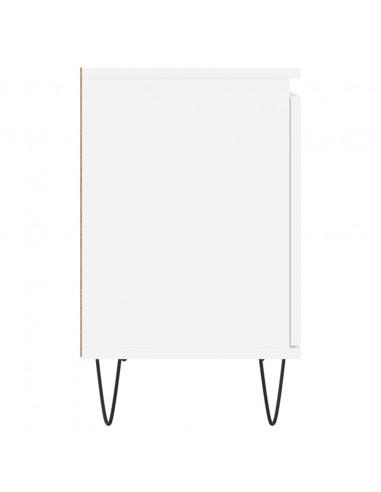 Comodini 2 pz Bianchi 40x30x50 cm in Legno Multistrato