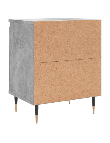 Comodini 2 pz Grigio Cemento 40x30x50 cm in Legno Multistrato