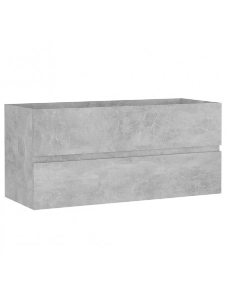 Mobile con Lavabo Integrato Grigio Cemento in Legno Multistrato