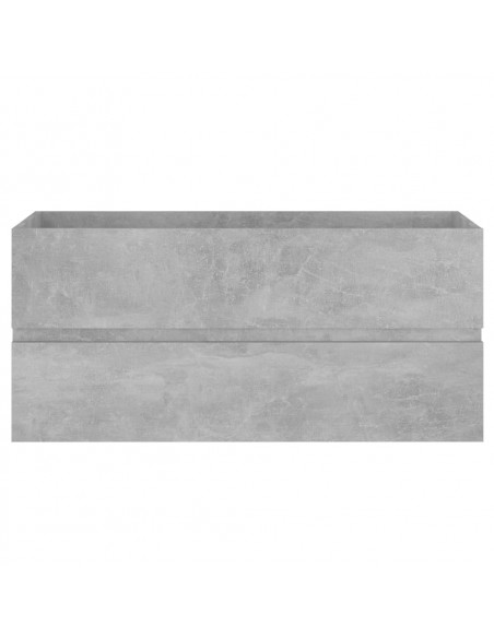 Mobile con Lavabo Integrato Grigio Cemento in Legno Multistrato