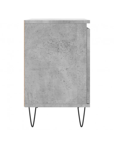 Comodini 2 pz Grigio Cemento 40x30x50 cm in Legno Multistrato
