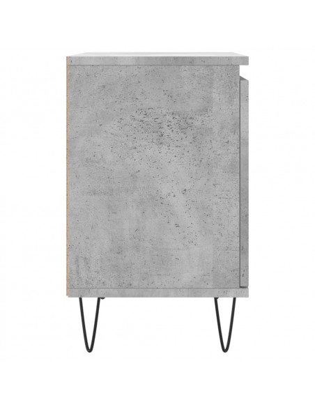 Comodini 2 pz Grigio Cemento 40x30x50 cm in Legno Multistrato