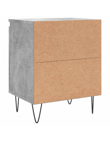 Comodini 2 pz Grigio Cemento 40x30x50 cm in Legno Multistrato