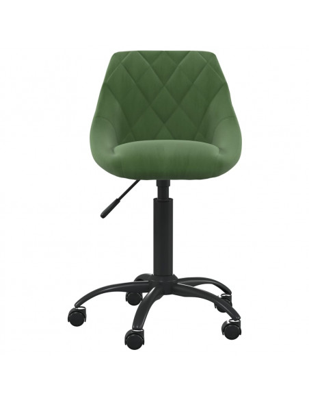 Sedia da Ufficio Verde Scuro in Velluto