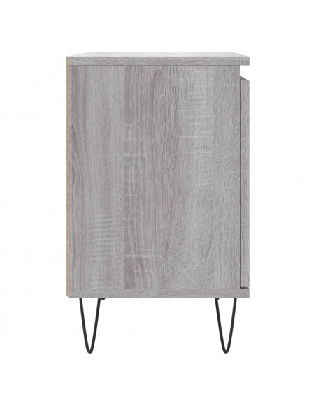Comodini Grigio Sonoma 2 pz 40x30x50 cm in Legno Multistrato