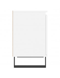 Comodini 2 pz Bianchi 40x30x50 cm in Legno Multistrato 2