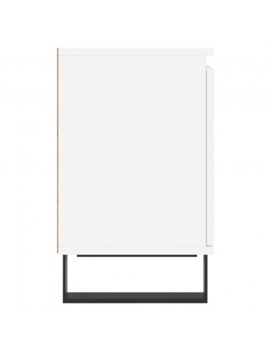 Comodini 2 pz Bianchi 40x30x50 cm in Legno Multistrato