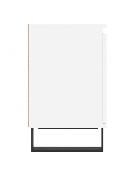 Comodini 2 pz Bianchi 40x30x50 cm in Legno Multistrato