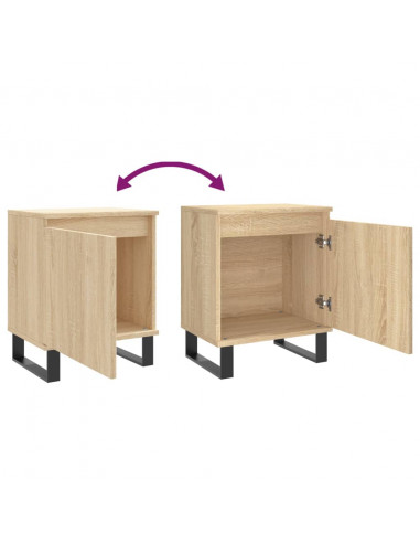 Comodini 2 pz Rovere Sonoma 40x30x50 cm in Legno Multistrato