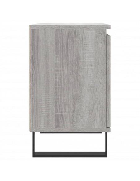 Comodini Grigio Sonoma 2 pz 40x30x50 cm in Legno Multistrato