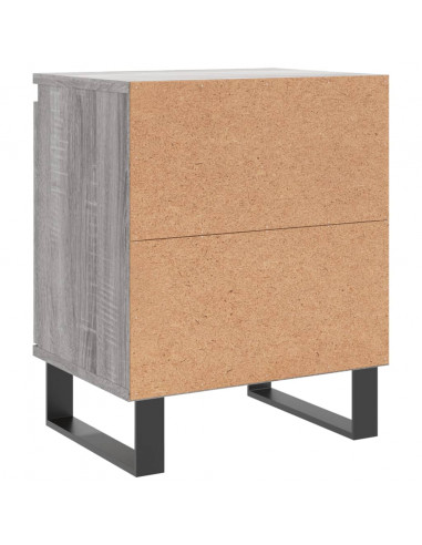 Comodini Grigio Sonoma 2 pz 40x30x50 cm in Legno Multistrato