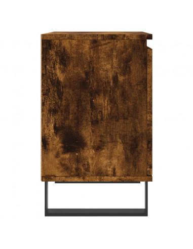 Comodini Rovere Fumo 2 pz 40x30x50 cm in Legno Multistrato