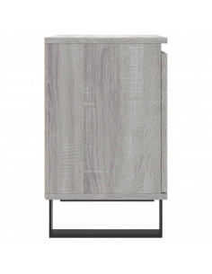 Comodino Grigio Sonoma 40x30x50 cm in Legno Multistrato 2