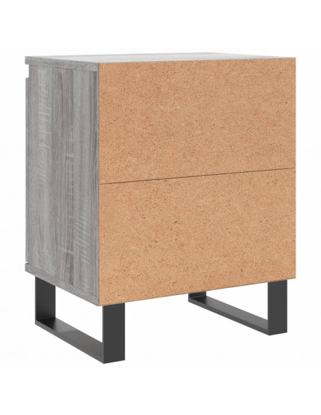 Comodino Grigio Sonoma 40x30x50 cm in Legno Multistrato
