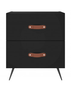 Comodini 2 pz Neri 40x35x47,5 cm in Legno Multistrato 2