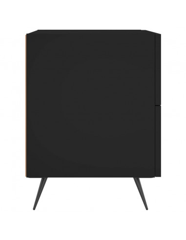 Comodini 2 pz Neri 40x35x47,5 cm in Legno Multistrato