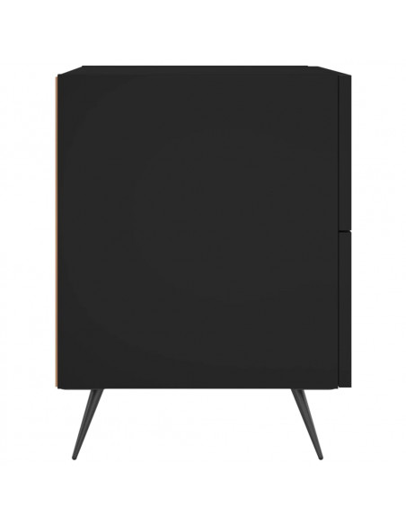 Comodini 2 pz Neri 40x35x47,5 cm in Legno Multistrato