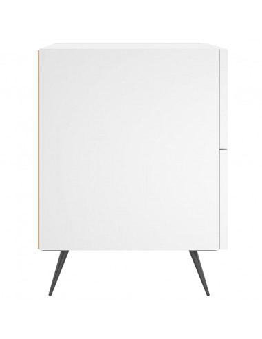 Comodini 2 pz Bianchi 40x35x47,5 cm in Legno Multistrato