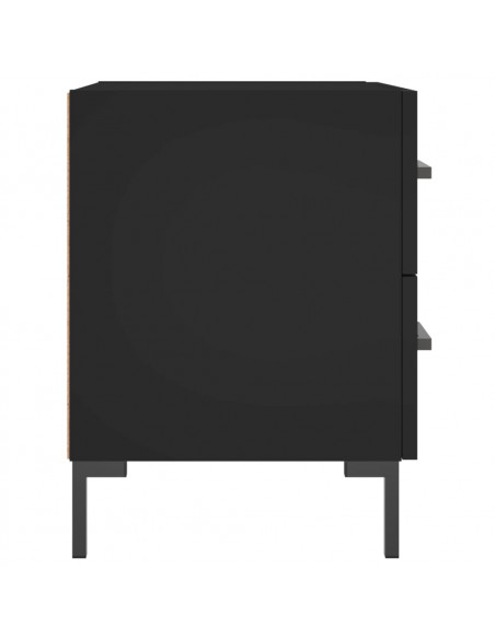 Comodini 2 pz Neri 40x35x47,5 cm in Legno Multistrato
