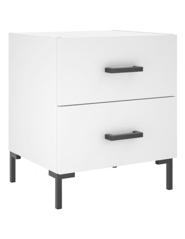 Comodini 2 pz Bianchi 40x35x47,5 cm in Legno Multistrato