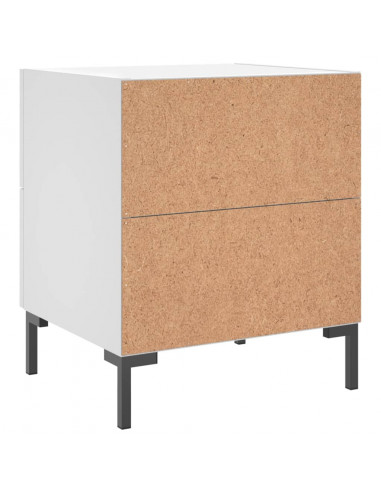 Comodini 2 pz Bianchi 40x35x47,5 cm in Legno Multistrato