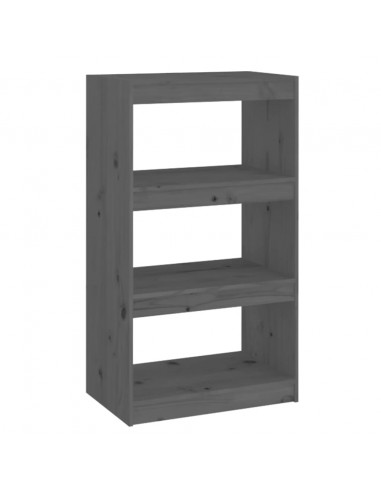 Libreria/Divisorio Grigio 60x30x103,5 cm in Massello di Pino