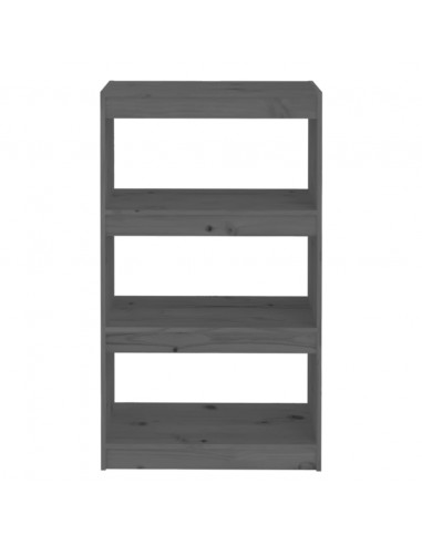 Libreria/Divisorio Grigio 60x30x103,5 cm in Massello di Pino